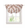thumbnail image 1 of Waterfall Valances for Windows, Brown Checkered Kitchen Sheer Valance Curtains, Farmhouse Buffalo Plaid Rod Pocket Elegant Swag Valances for Living Room Bedroom, 47.2"x38.5", 2 Panel, 1 of 8