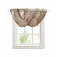 thumbnail image 1 of Waterfall Valances for Windows, Brown Kitchen Sheer Valance Curtains, Abstract Paint Texture Retro Smudge Graffiti Art Rod Pocket Elegant Swag Valances for Living Room Bedroom, 47.2"x38.5", 2 Panel, 1 of 8