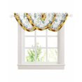 thumbnail image 1 of Waterfall Valances for Windows, Eucalyptus Leaves Kitchen Sheer Valance Curtains, Yellow Sunflower Lavender Farmhouse Rod Pocket Elegant Swag Valances for Living Room Bedroom, 47.2"x38.5", 3 Panel, 1 of 8