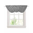 thumbnail image 1 of Waterfall Valances for Windows, Geometric Lattice, Kitchen Sheer Valance Curtains, Black Grey Classic Farmhouse Plaid Rod Pocket Elegant Swag Valances for Living Room Bedroom, 47.2"x38.5", 3 Panel, 1 of 8
