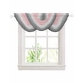 thumbnail image 1 of Waterfall Valances for Windows, Gradient Pink Grey, Kitchen Sheer Valance Curtains, Modern Abstract Color Ombré Art Rod Pocket Elegant Swag Valances for Living Room Bedroom, 47.2"x38.5", 3 Panel, 1 of 8