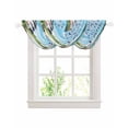 thumbnail image 1 of Waterfall Valances for Windows, Lighthouse Kitchen Sheer Valance Curtains, Blue Coastal Nautical Ocean Beach Palm Tree Rod Pocket Elegant Swag Valances for Living Room Bedroom, 47.2"x38.5", 3 Panel, 1 of 8