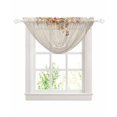 thumbnail image 1 of Waterfall Valances for Windows, Orange Botanical Kitchen Sheer Valance Curtains, Farmhouse Leaf Fall Thanksgiving Rod Pocket Elegant Swag Valances for Living Room Bedroom, 47.2"x38.5", 1 Panel, 1 of 8