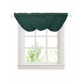 thumbnail image 1 of Waterfall Valances for Windows, Pure Dark Green Kitchen Sheer Valance Curtains, Simple Solid Color Rod Pocket Elegant Swag Valances for Living Room Bedroom, 47.2"x38.5", 3 Panel, 1 of 8
