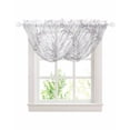 thumbnail image 1 of Waterfall Valances for Windows, Purple Botanical Kitchen Sheer Valance Curtains, Butterfly Spring Floral Summer Botanical Rod Pocket Swag Valances for Living Room Bedroom, 47.2"x38.5", 2 Panel, 1 of 8