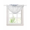 thumbnail image 1 of Waterfall Valances for Windows, Purple Botanical Kitchen Sheer Valance Curtains, Spring Weeping Eucalyptus Leaves Rod Pocket Elegant Swag Valances for Living Room Bedroom, 47.2"x38.5", 1 Panel, 1 of 8