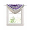 thumbnail image 1 of Waterfall Valances for Windows, Purple Coastal Kitchen Sheer Valance Curtains, Summer Beach Nautical Abstract Art Rod Pocket Elegant Swag Valances for Living Room Bedroom, 47.2"x38.5", 1 Panel, 1 of 8