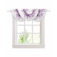 thumbnail image 1 of Waterfall Valances for Windows, Purple Eucalyptus Kitchen Sheer Valance Curtains, Spring Botanical Plant Aesthetic Rod Pocket Elegant Swag Valances for Living Room Bedroom, 47.2"x38.5", 3 Panel, 1 of 8