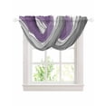 thumbnail image 1 of Waterfall Valances for Windows, Purple Grey Ombre Kitchen Sheer Valance Curtains, Modern Geometric Abstract Aesthetics Cream Rod Pocket Swag Valances for Living Room Bedroom, 47.2"x38.5", 2 Panel, 1 of 8