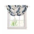 thumbnail image 1 of Waterfall Valances for Windows, Spring Floral Kitchen Sheer Valance Curtains, Blue Tulip Summer Botanical Rustic Rod Pocket Elegant Swag Valances for Living Room Bedroom, 47.2"x38.5", 2 Panel, 1 of 8