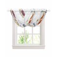 thumbnail image 1 of Waterfall Valances for Windows, Spring Floral Kitchen Sheer Valance Curtains, Colorful Botanical Summer Blooming Rod Pocket Elegant Swag Valances for Living Room Bedroom, 47.2"x38.5", 2 Panel, 1 of 8
