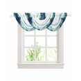 thumbnail image 1 of Waterfall Valances for Windows, Turquoise Forest Kitchen Sheer Valance Curtains, Mountains Birds Fog Tree Scenery Rod Pocket Elegant Swag Valances for Living Room Bedroom, 47.2"x38.5", 3 Panel, 1 of 8