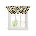 thumbnail image 1 of Waterfall Valances for Windows, Yellow Black Stripe Kitchen Sheer Valance Curtains, Modern Abstract Art Coarse Striped Rod Pocket Elegant Swag Valances for Living Room Bedroom, 47.2"x38.5", 3 Panel, 1 of 8