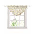 thumbnail image 1 of Waterfall Valances for Windows, Yellow Geometric Kitchen Sheer Valance Curtains, Modern Moire Abstract Art Aesthetics Rod Pocket Elegant Swag Valances for Living Room Bedroom, 47.2"x38.5", 1 Panel, 1 of 8