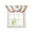 thumbnail image 1 of Waterfall Valances for Windows, Yellow Red Blue Spring Floral Kitchen Sheer Valance Curtains, Summer Botanical Flowers Rod Pocket Elegant Swag Valances for Living Room Bedroom, 47.2"x38.5", 3 Panel, 1 of 8