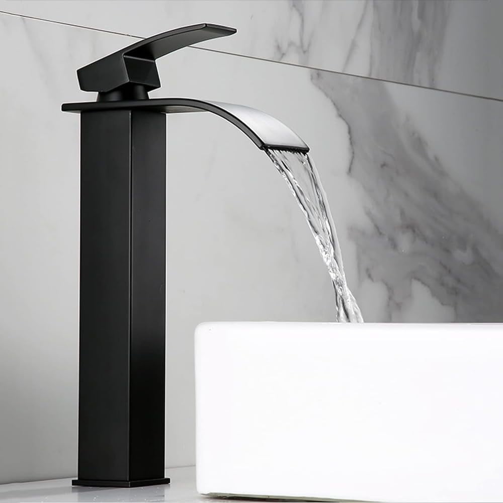 Waterfall Vessel Single Hole Modern Bathroom Stainless Steel Sink ...