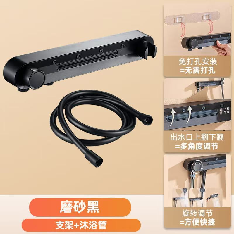 Waterfall Wall-Mounted Bathtub Shower Mixer Faucet with 3-Mode Showerhead