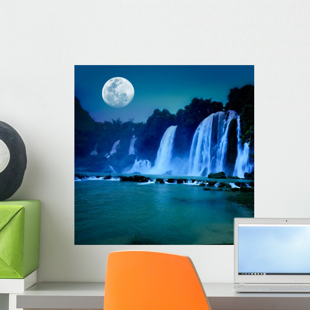 Waterfall Wall Mural by Wallmonkeys Peel and Stick Graphic (18 in H x ...