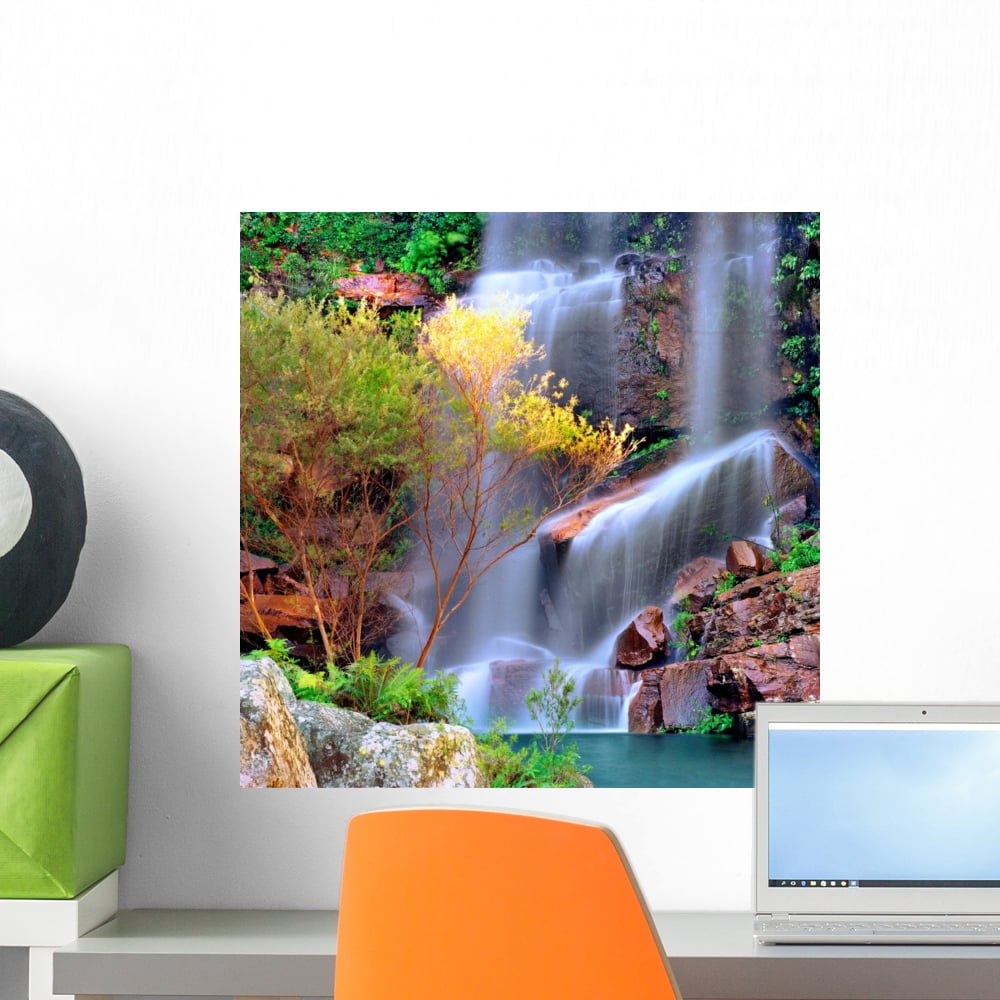 Waterfall Wall Mural by Wallmonkeys Peel and Stick Graphic (18 in W x ...