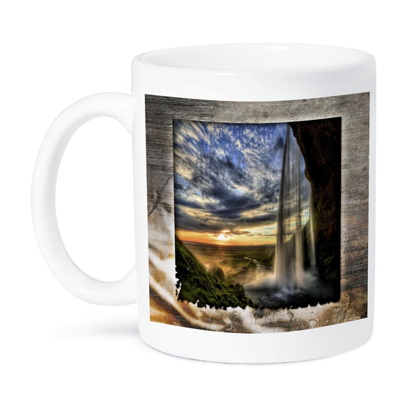 3dRose, Waterfall at Sunset, 15oz Mug