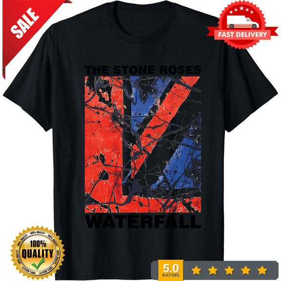 Waterfall from The Stone Roses TShirt Ian Brown John Squire Mani Reni Don't Stop, LIMITED EDITION-TH64578