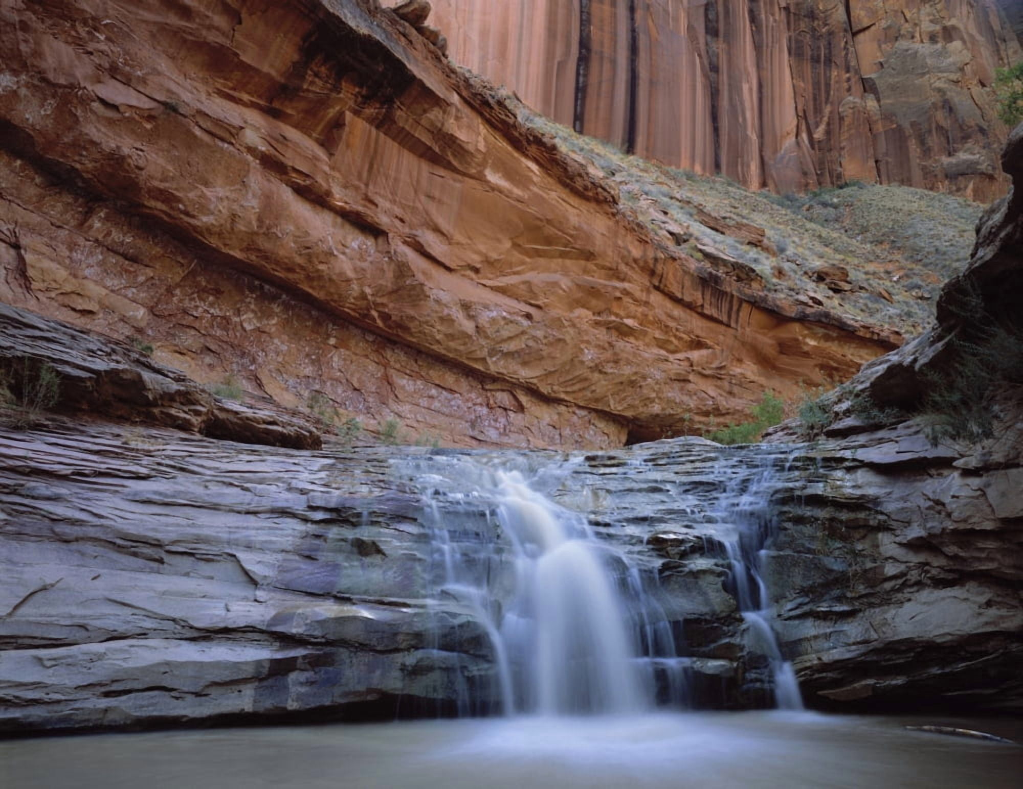Waterfall in Coyote Gulch in the Escalante Grand Staircase National Monument Utah Canvas Art - Panoramic Images (36 x 12)