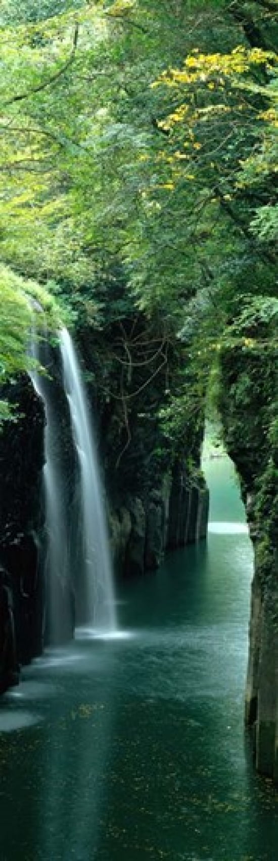 Waterfall in Miyazaki Japan Canvas Art - Panoramic Images (12 x 38)