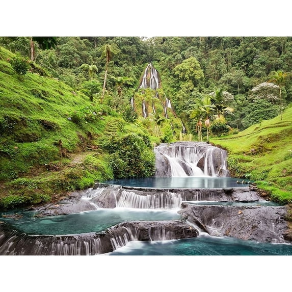 Waterfall in Santa Rosa de Cabal Colombia Poster Print by Pangea Images Pangea Images