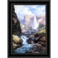 thumbnail image 1 of Waterfall in Yosemite 19x24 Black Ornate Wood Framed Canvas Art by Moran, Thomas, 1 of 2