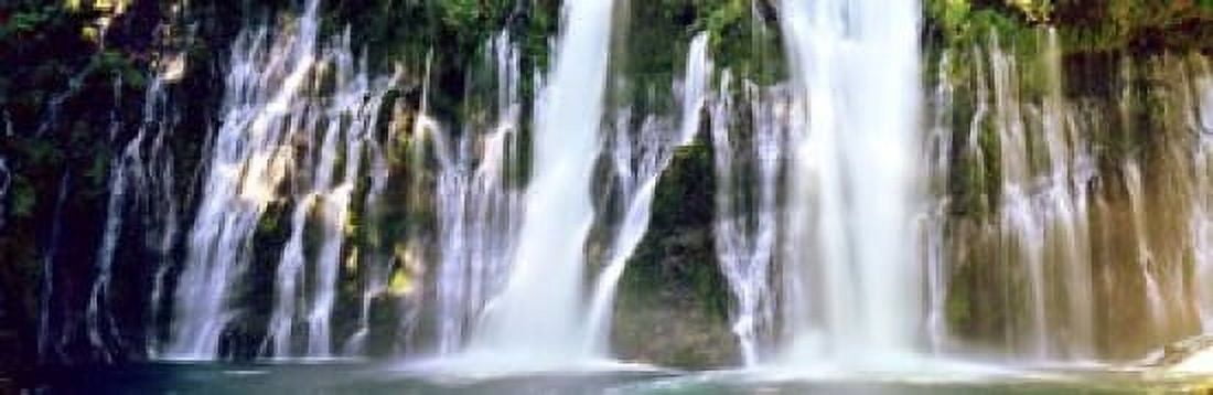 Waterfall in a forest McArthur-Burney Falls Memorial State Park California USA Canvas Art - Panoramic Images (18 x 6)