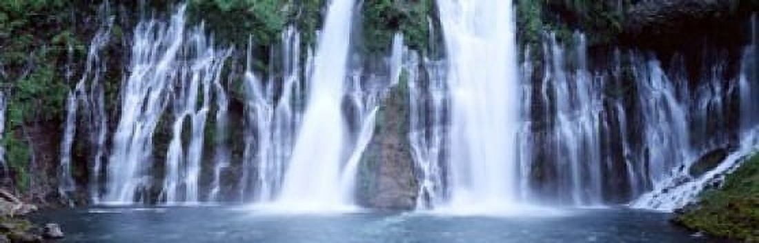 Waterfall in a forest McArthur-Burney Falls Memorial State Park California USA Canvas Art - Panoramic Images (18 x 6)