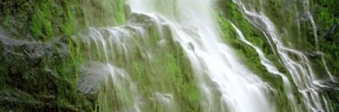 Waterfall in a forest USA Canvas Art - Panoramic Images (18 x 6)