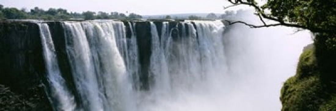 Waterfall in a forest Victoria Falls Zimbabwe Africa Canvas Art - Panoramic Images (18 x 6)