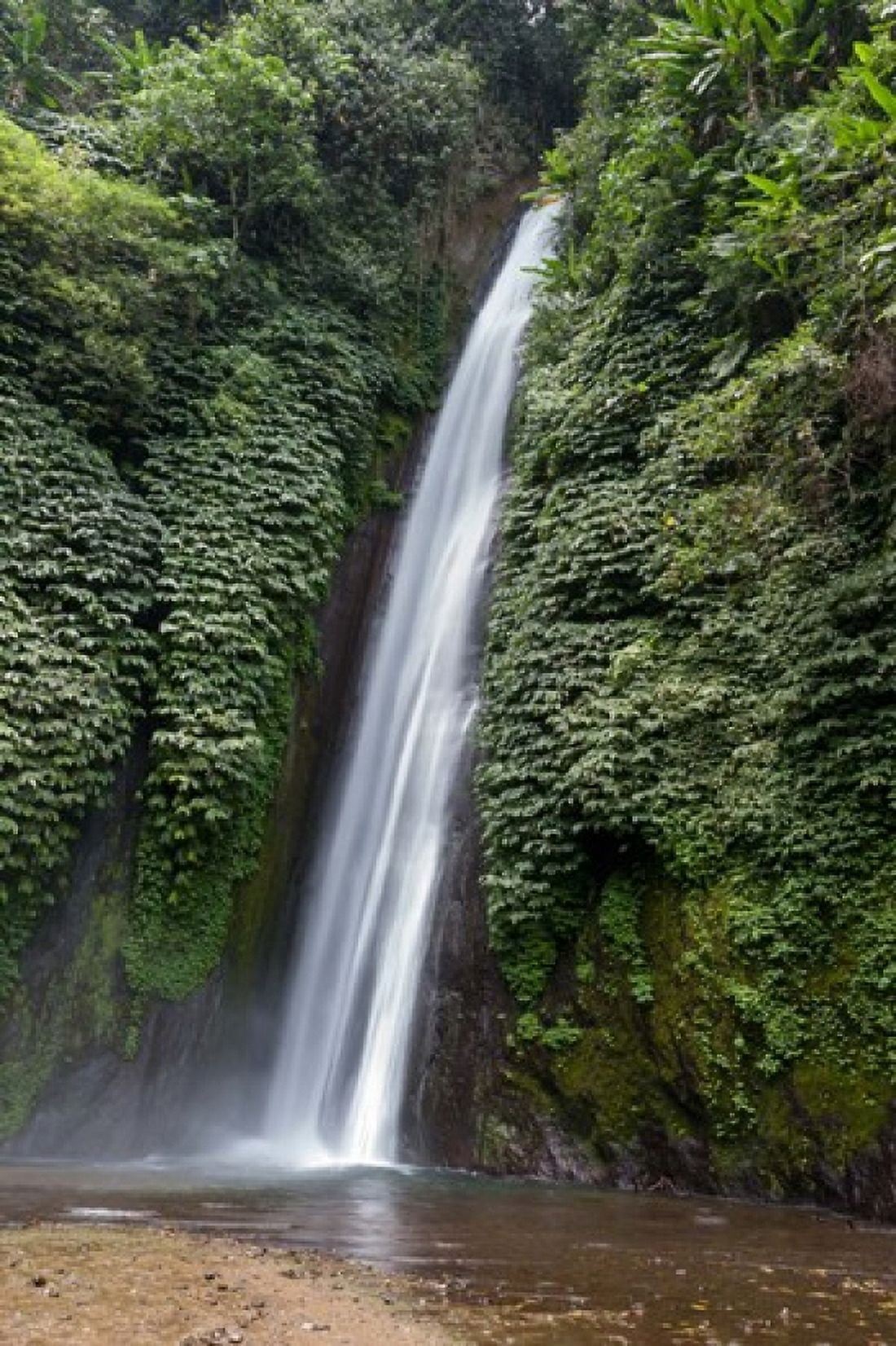 Waterfall near Munduk Gobleg Banjar Bali Indonesia Canvas Art - Panoramic Images (24 x 36)