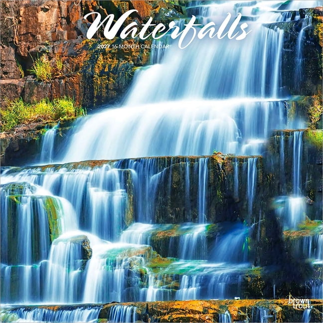 Waterfalls 2027 12 X 24 Inch (Hanging) Monthly Square Wall Calendar Plastic-Free, (Paperback)