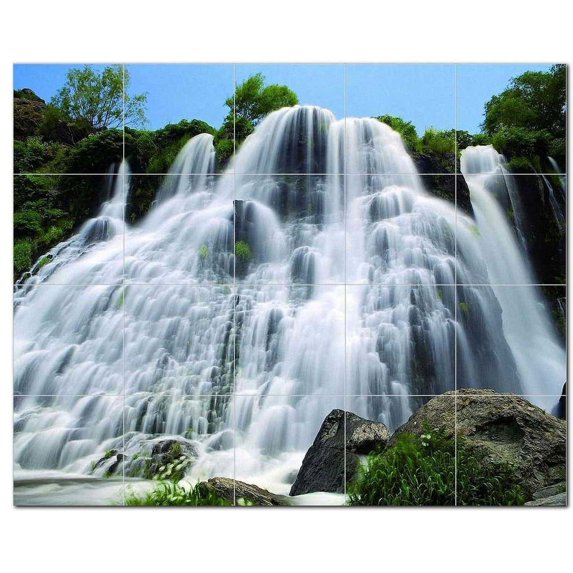 Waterfalls Ceramic Tile Mural Kitchen Backsplash Bathroom Shower, 401871-M54