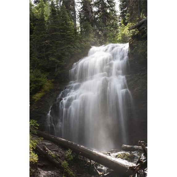 Waterfalls Flowing Down A Rock Cliff - Waterton, Alberta, Canada Poster Print, 24 x 38 - Large