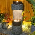 thumbnail image 1 of Waterfalls Fountain Floor Standing Water Fountains with LED Lights for Garden, Living Room, Patio, 1 of 5