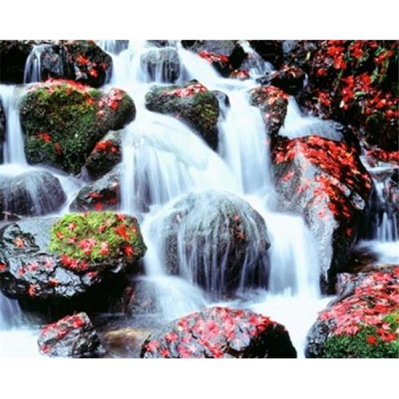 Waterfalls Kyoto Japan Poster Print by , 15 x 12