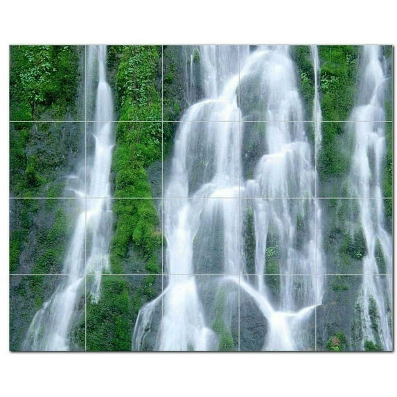 Waterfalls Photo Ceramic Tile Mural Kitchen Backsplash Bathroom Shower 406235-X