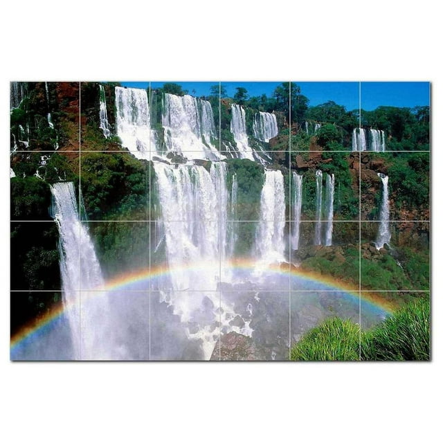 Waterfalls Photo Ceramic Tile Mural Kitchen Backsplash Bathroom Shower 406239-X