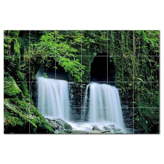 Waterfalls Photo Ceramic Tile Mural Kitchen Backsplash Bathroom Shower 406240-S