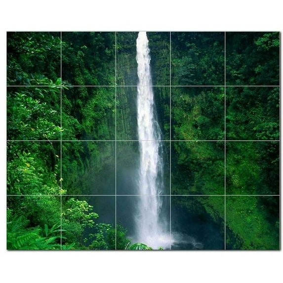 Waterfalls Picture Ceramic Tile Mural Kitchen Backsplash Bathroom Shower 406254