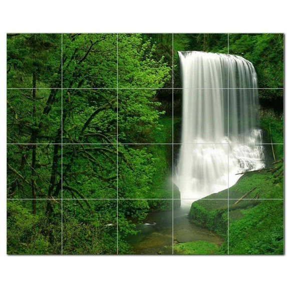Waterfalls Picture Ceramic Tile Mural Kitchen Backsplash Bathroom Shower 406268