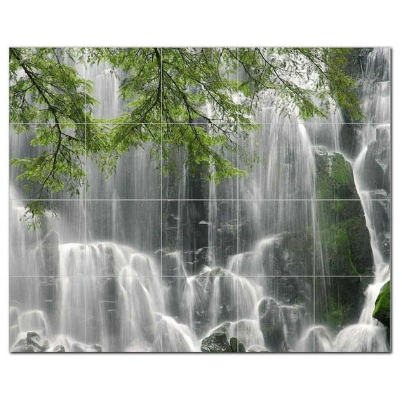 Waterfalls Picture Ceramic Tile Mural Kitchen Backsplash Bathroom Shower 406269