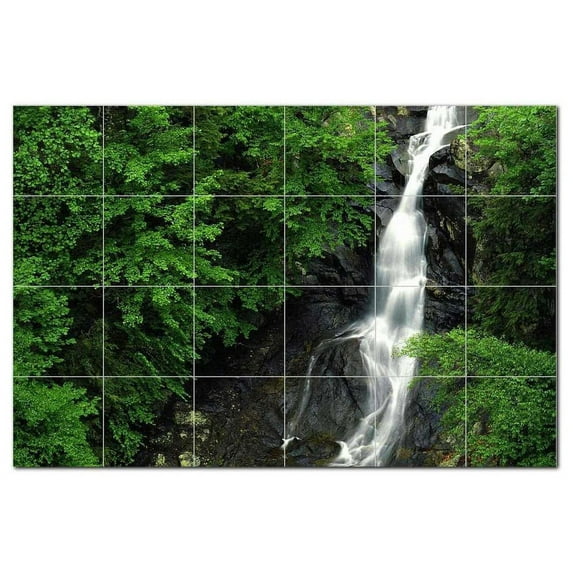 Waterfalls Picture Ceramic Tile Mural Kitchen Backsplash Bathroom Shower 406276
