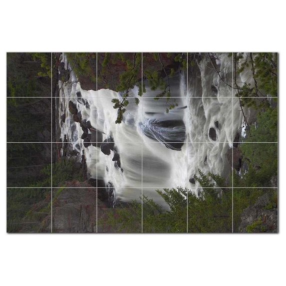 Waterfalls Republic Ceramic Tile Mural Kitchen Backsplash Bathroom Shower 40627