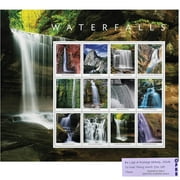 Waterfalls USPS Forever Postage Stamps 1 Sheet of 12 US Postal First Class Nature Rock River Park Party Announcement Celebration Anniversary Wedding (12 Stamps)