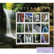Waterfalls USPS Forever Postage Stamps 1 Sheet of 12 US Postal First Class Nature Rock River Park Party Announcement Celebration Anniversary Wedding (12 Stamps)