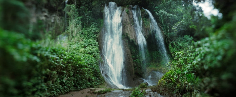 Waterfalls of Topes de Collantes Escambray Mountains Cuba Canvas Art - Panoramic Images (6 x 15)